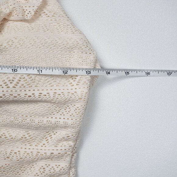 Andie Swim The Hydra One Piece Women’s Size Small Vanilla Crochet Lace Swimsuit - Picture 5 of 16